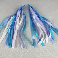 儿童自行车宝宝滑板车飘带童车户外旋转单车彩带装饰玩具配件|蓝色飘带(16根)