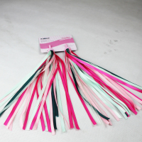 儿童自行车宝宝滑板车飘带童车户外旋转单车彩带装饰玩具配件|粉色长款飘带(32根)