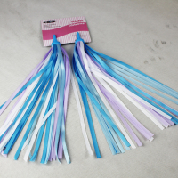 儿童自行车宝宝滑板车飘带童车户外旋转单车彩带装饰玩具配件|蓝色长款飘带（32根）