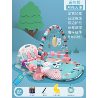 脚踏钢琴婴儿健身架器毯新生幼儿童宝宝音乐0-1岁3-6个月|电池版月亮天使护栏(礼盒)送软胶牙刷