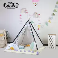 ins儿童帐篷印第安室内游戏屋公主玩具屋小房子宝宝礼物拍照道具|星星(1.35米)帐篷价格