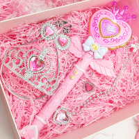 巴拉拉公主小魔仙魔法棒巴拉芭拉发光夜光仙女女孩儿童变身|投影爱心魔法棒首饰装收藏送电池3戒指1发夹2发绳