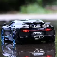 布加迪跑车模型1:32超跑合金车模声光回力车仿真小汽车模型