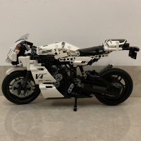 成人高难度成年人立体手工拼装机械科技积木男孩摩托车模型lao