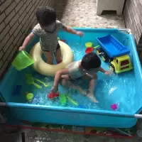 大型加厚免充气水上乐园成人儿童小孩泳池超大号家庭用支架游泳池|1.2*1.2*0.[迷你款]