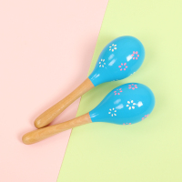 宝宝沙锤婴儿早教音乐沙球儿童摇铃抓握追视追听训练|大号蓝色20cm一对