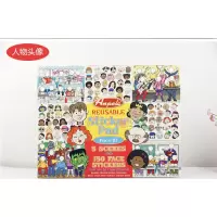 出口静电贴儿童可反复帖贴纸书宝宝贴贴画卡通2-3-4-5岁|出口版-脸谱
