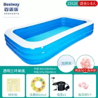 /游泳池儿童充气婴儿宝宝游泳池家用婴儿加厚超大户外大型|加厚3.6米3层蓝白标准礼包