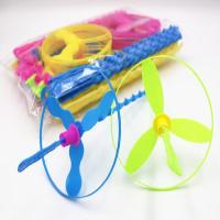 竹蜻蜓 发光手搓塑料小玩具手推飞碟飞天仙子 飞行器儿童发光弹弓|飞天仙子1包(40个)