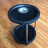 麻将机茶几棋牌室麻将馆麻将桌小茶水架子烟灰缸水杯架旁边的配件|圆形不锈钢腿