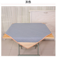 麻将桌布皮革麻将布家用防滑可水洗麻将垫带兜麻将毯扑克垫|皮革不带图案灰色 98*98厘米