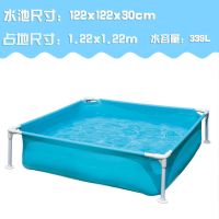大型支架游泳池户外戏水池儿童家用水池免充气鱼池|加礼包 2.2×1.5×0.6米