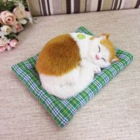 会叫仿真猫咪毛绒玩具玩偶小动物公仔儿童创意生日礼物家居摆件|大号会叫黄块猫