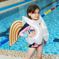 浮板充气冲浪板儿童浮排水上戏水玩具坐骑浮床学游泳圈水袖救生衣|天使翅膀救生衣[3-10岁]
