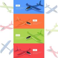 投掷滑翔机手抛泡沫手掷航模儿童玩具户外亲自特技版模型|(七彩头灯)