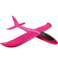 玩具泡沫手抛网红儿童滑翔机航模回旋加厚模型户外投掷大|环保材质升级加厚+夜航灯 机身48CM[特技加厚]智勇绿