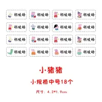 宝宝名字贴幼儿园免刺绣姓名贴可缝布贴标签贴名字贴纸儿童名字贴|小猪猪 中号45个(不剪裁)