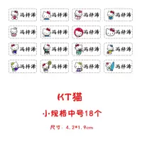 宝宝名字贴幼儿园免刺绣姓名贴可缝布贴标签贴名字贴纸儿童名字贴|KT猫 小规格18个（包剪裁）