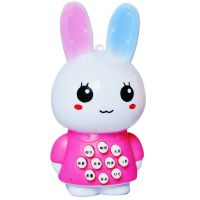 小火兔海草猪早教故事机儿童玩具学习婴儿益智能音乐玩具充电|兔子(粉色)送挂绳 电池版(不带电池)