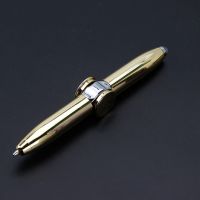 指尖陀螺笔金属多功能儿童生日礼物玩具成人手指陀螺减压指间陀螺|仿金色