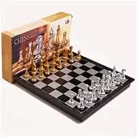 国际象棋磁性档儿童套装大号折叠棋盘国际象棋西洋棋|大号金银款
