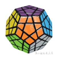 魔方镜面三阶异形金字塔五魔方魔方粽子sq-1斜转比赛顺滑|五魔方(黑）+架