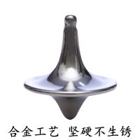 指尖陀螺无阻力小旋风儿童男孩上课无聊金属创意减压玩具解压神器|精工版亮银 简装[收藏送钥匙链]