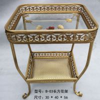 麻将机茶几棋牌室麻将室茶几茶水架麻将桌边加粗加厚茶水台|B-03加粗加厚花架