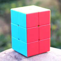 233魔方实色二阶异形扭曲三阶扭曲斜转2层魔方顺滑益智玩具|223魔方