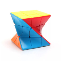 233魔方实色二阶异形扭曲三阶扭曲斜转2层魔方顺滑益智玩具|扭曲三阶