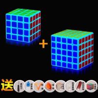 夜光魔方三阶2345阶夜光蓝魔方 夜光绿魔方顺滑魔方套装组合|夜光蓝4阶+5阶