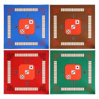 麻将桌布垫子正方形家用加厚消音防滑手搓麻将毯扑克布台面布桌垫|水晶绒麻将毯88*88蓝色送色子