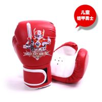 拳击手套成人拳套散打搏击格斗专业儿童泰拳沙袋武馆训练泰拳手套|铠甲红[儿童款]