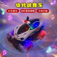 电动特技旋转跳舞警车玩具小孩万向汽车灯光音乐儿童男孩同款