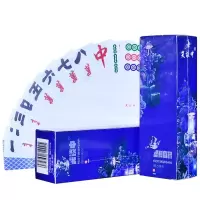 麻将纸牌长条形麻将纸牌便携式麻宽窄塑料麻黑玫瑰麻|144张长条塑料麻1副