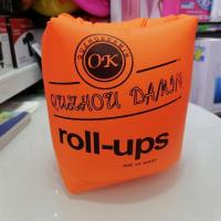 儿童游泳圈手臂圈水袖大人儿童游泳装备成人宝宝加厚浮圈浮漂泳袖|橙色 买一送打气筒(2只+1打气筒)