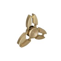 指尖陀螺美国成人手指旋转轴承解压神器玩具儿童三叶纯铝指间陀螺|三角蟹金