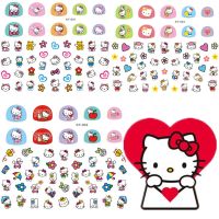 儿童指甲贴卡通贴纸女孩防水公主换装贴贴纸宝宝美甲全贴画|5张二代kt猫+送5张无纹身贴