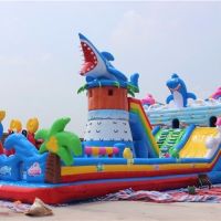 大型儿童城堡玩具充气蹦蹦床滑梯儿童乐园充气城堡室外大型淘气堡|128平米(8*16米)