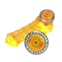 神奇陀螺2儿童男孩玩具飓风陀螺3拉线4代合金发光对变战陀套装|裂天狮鹫(黄色) 2陀螺+2发射器+战斗盘+彩盒包装