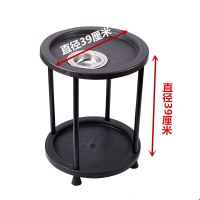 麻将机茶几烟灰缸茶水架麻将桌麻将馆茶几棋牌室塑料茶几放杯托架|圆形工程塑料茶几两个送1电源线