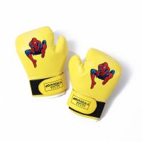 儿童拳击手套小孩儿搏击训练散打青少年沙袋男女幼儿玩具拳套|黄色蜘蛛侠 6oz