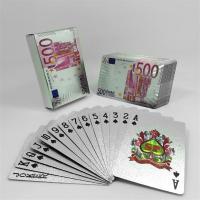 土豪金扑克pvc塑料24k黄金花切扑克老公男友节日礼物同款直销|太空银彩色欧元款 加精品礼盒