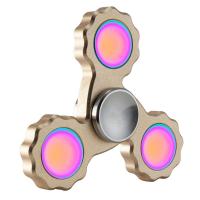 全金属炫彩指尖纯铜可拆组玩具男孩减压魔幻彩色女孩益智儿童陀螺|全金属三叶梅花(香槟金)