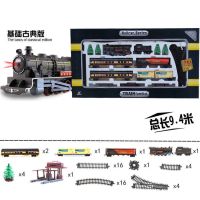 轨道玩具电动模型 小玩具9.4米轨道二种头择|黑盒古典装1车头4车厢 标配普通电池