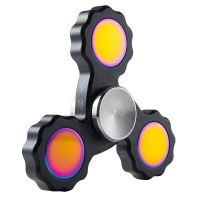 全金属炫彩指尖纯铜可拆组玩具男孩减压魔幻彩色女孩益智儿童陀螺|全金属三叶梅花（绅士黑）