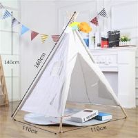 ins儿童摄影拍照道具 印第安小帐篷游戏屋婚庆生日派对房间装饰品|1.6米大号包边窗户白