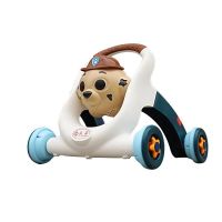 宝宝学步推车防侧翻调速婴儿学走路助步车6-18个月手推玩具带音乐|蓝色狗带音乐灯光调速