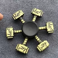 锌合金属款指尖陀螺速成人减压儿童玩具指间螺旋转|古铜色雷神之锤