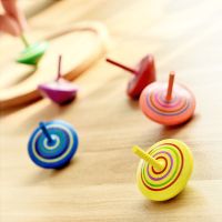 木质小陀螺桌面减压木制益智儿童玩具幼儿园活动小礼品赠品|木质小陀螺（6个装）